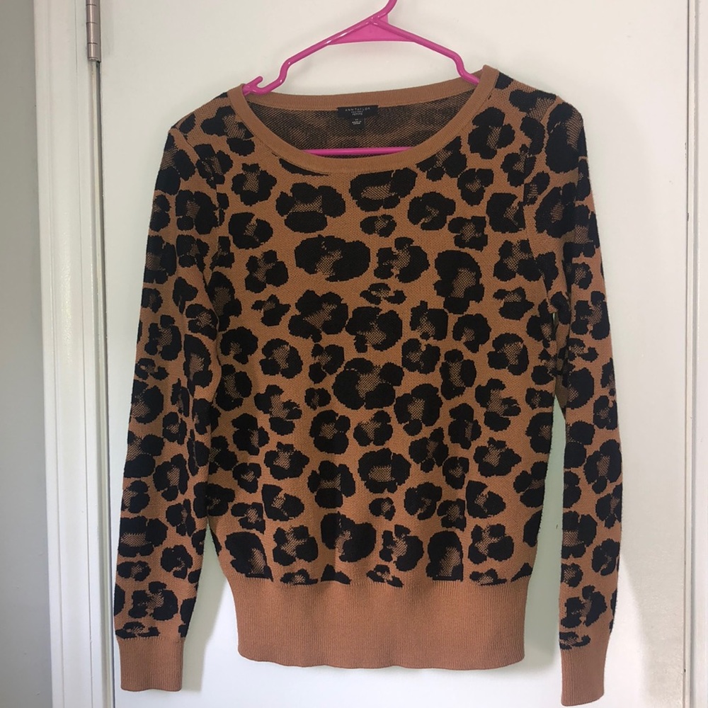 Ann Taylor Women’s SP Animal Print Sweater EUC